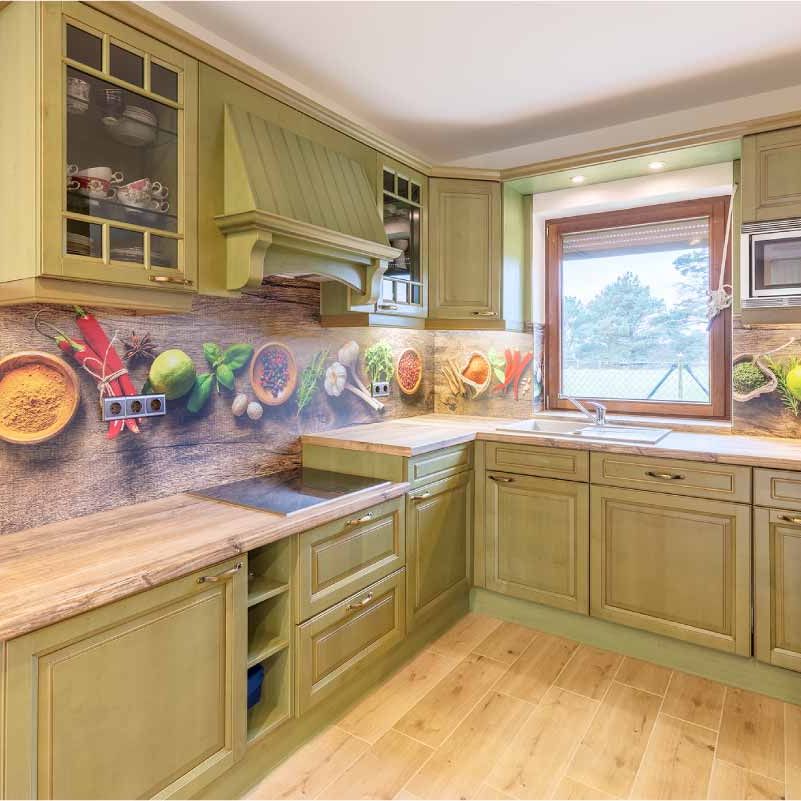 Digitaldruck Küchenrückwand Landhaus