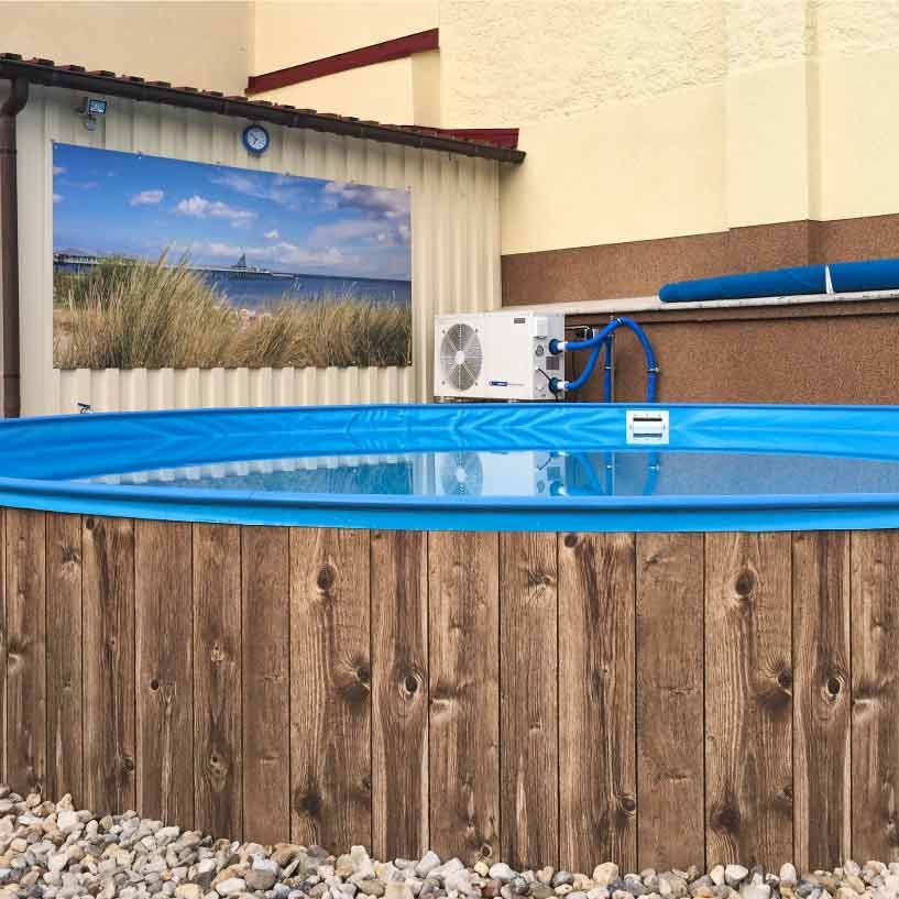 Digitaldruck Poolbeklebung