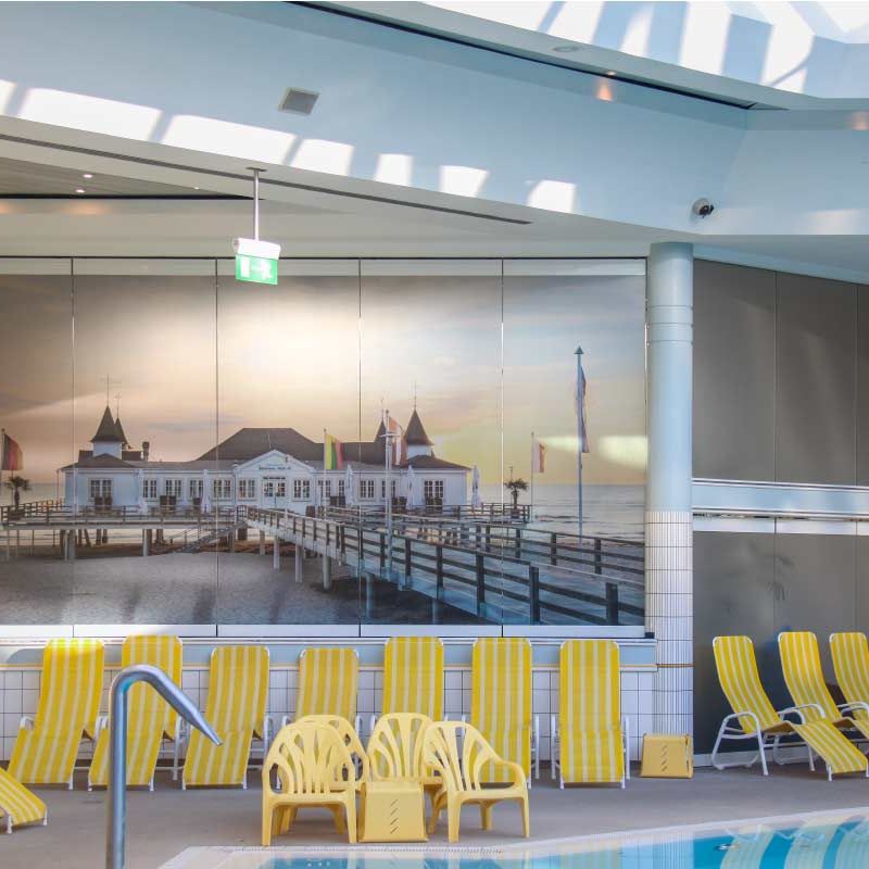 Digitaldruck Scheibenbeklebung Glasdekor