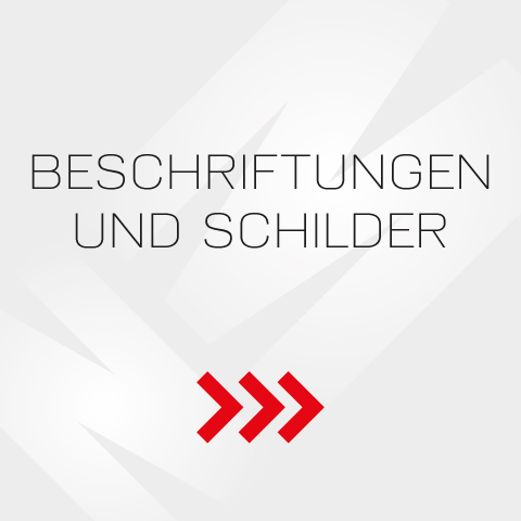 Beschriftungen und Schilder Front